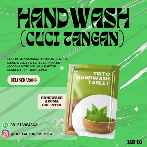 Handwash Aroma Greentea isi 10 Tablet