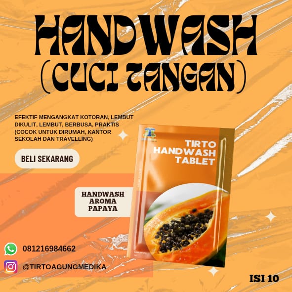 Handwash Aroma Papaya isi 10 Tablet