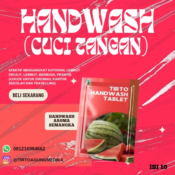 Handwash Aroma Semangka (Watermelon) isi 10 Tablet