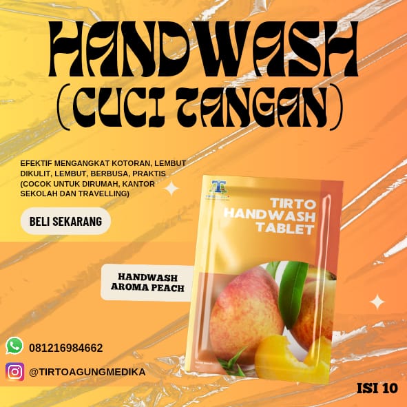 Handwash Aroma Peach isi 10 Tablet